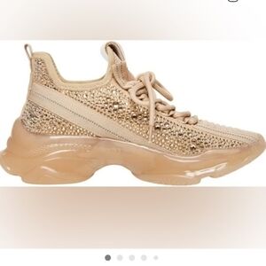 Steve Madden Tan Embellished Sneakers